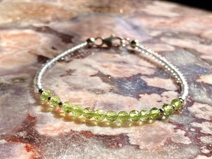 August birthstone crystal bracelet