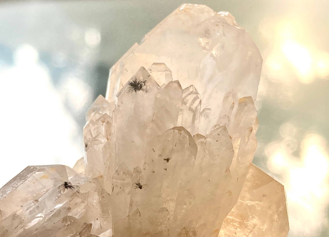 Star Hollandite Quartz Cluster
