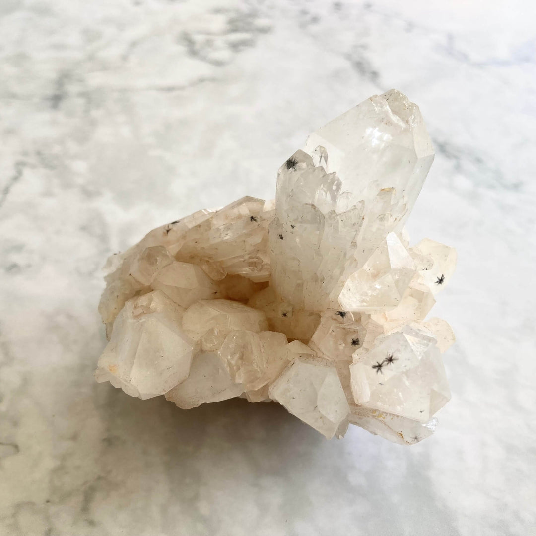 Star Hollandite Quartz Cluster