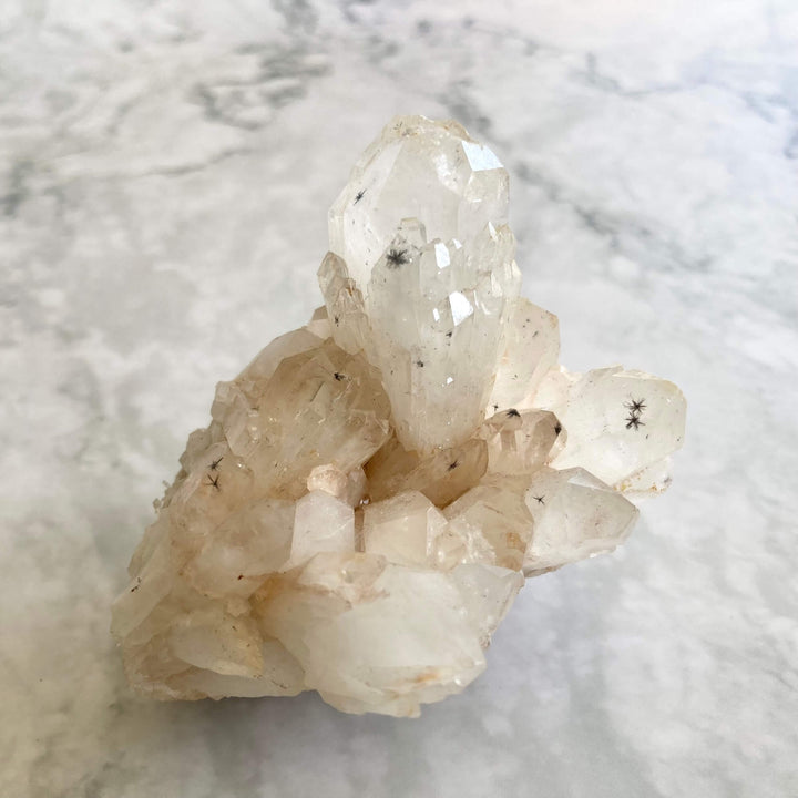 Star Hollandite Quartz Cluster