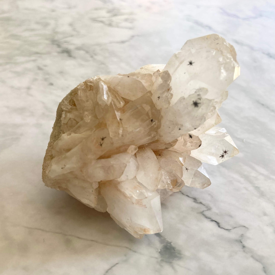Star Hollandite Quartz Cluster