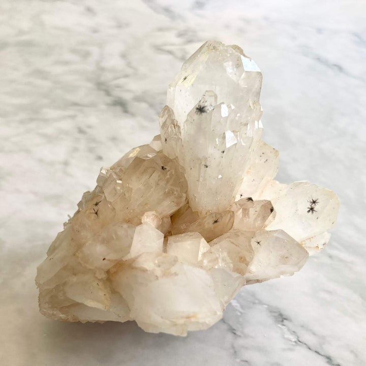 Star Hollandite Quartz Cluster