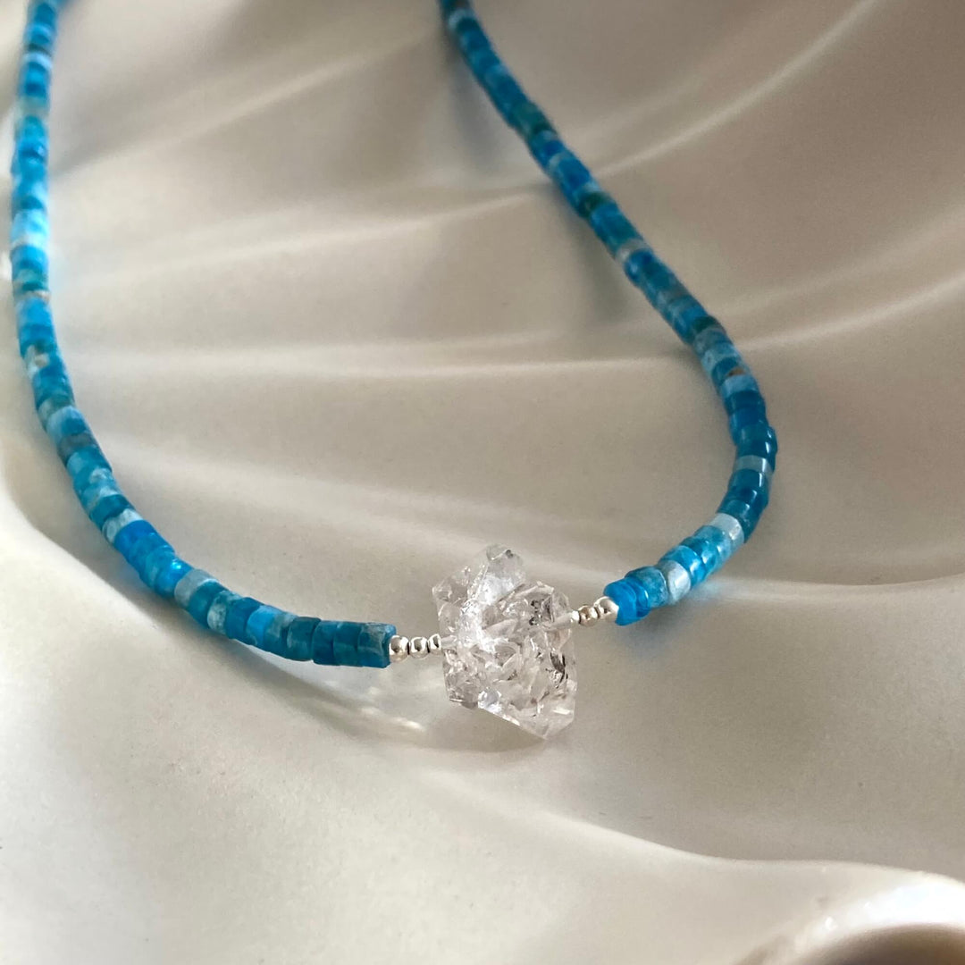 Healers Apatite & Herkimer Diamond Statement Necklace