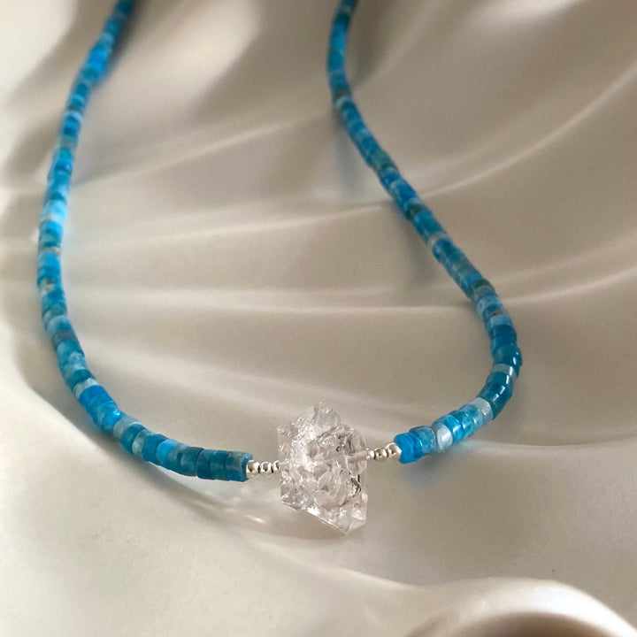 Healers Apatite & Herkimer Diamond Statement Necklace