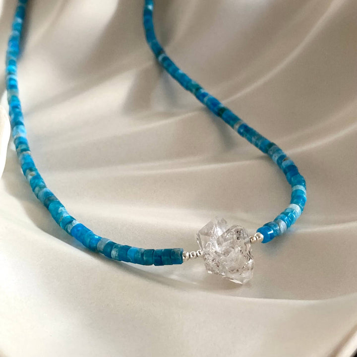 Healers Apatite & Herkimer Diamond Statement Necklace