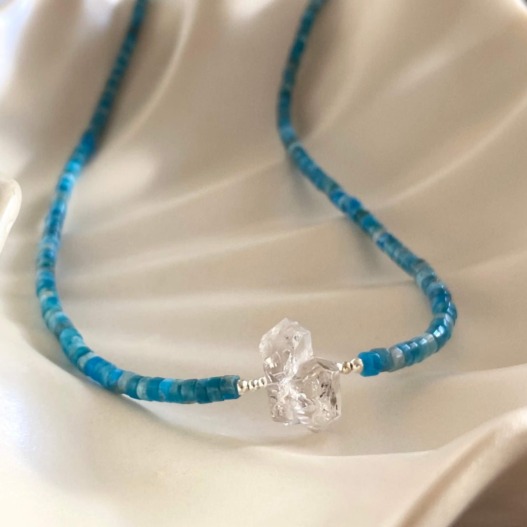 Healers Apatite & Herkimer Diamond Statement Necklace