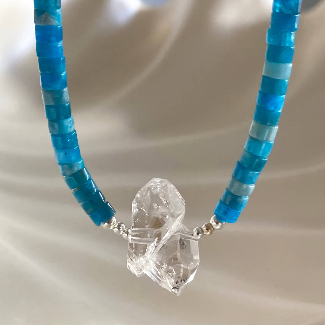 Healers Apatite & Herkimer Diamond Statement Necklace