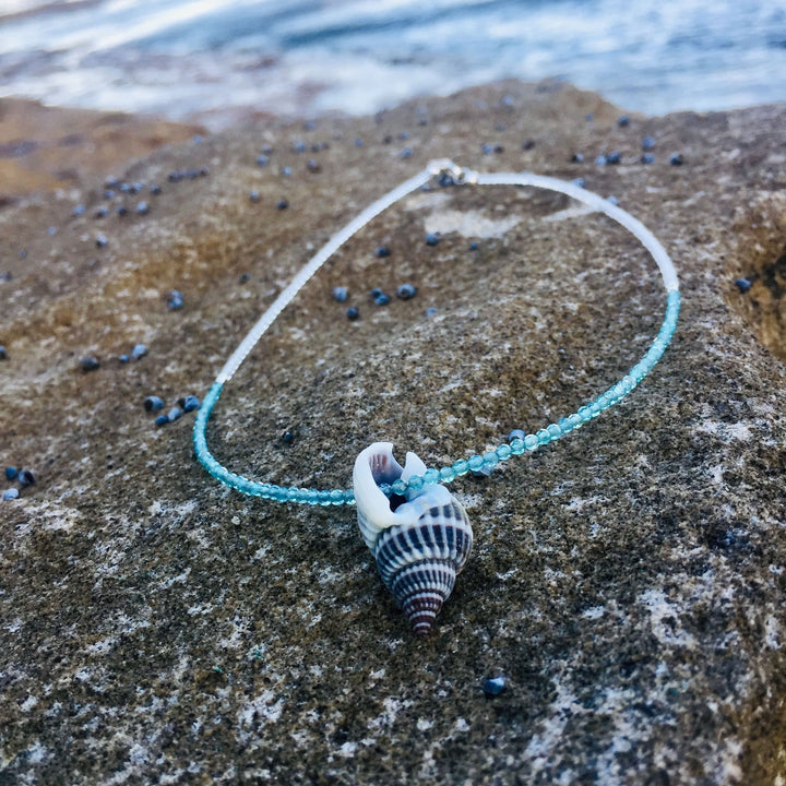 Apatite & Shell Necklace Handmade by House of Aloha Central Coast NSW Australia