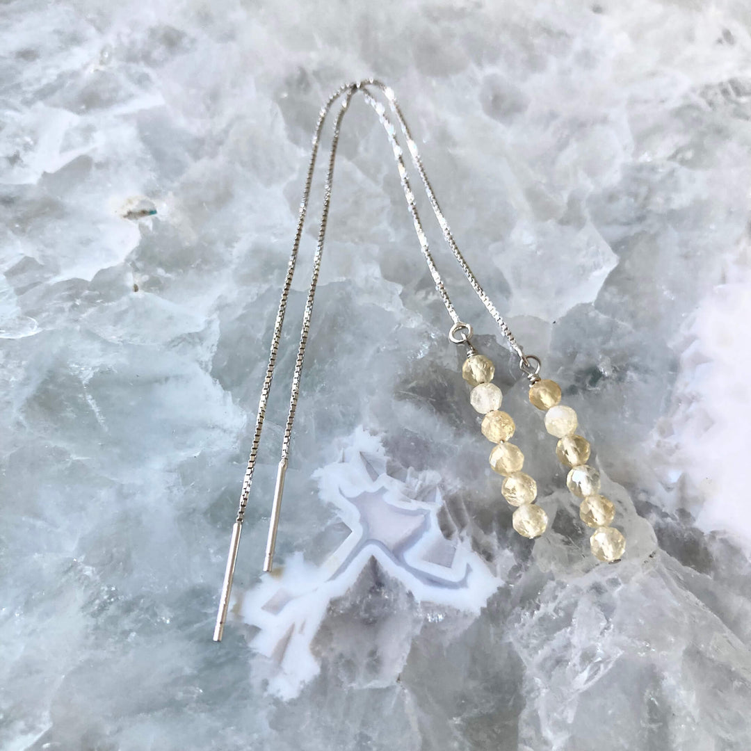 Citrine Thread earrings for healing