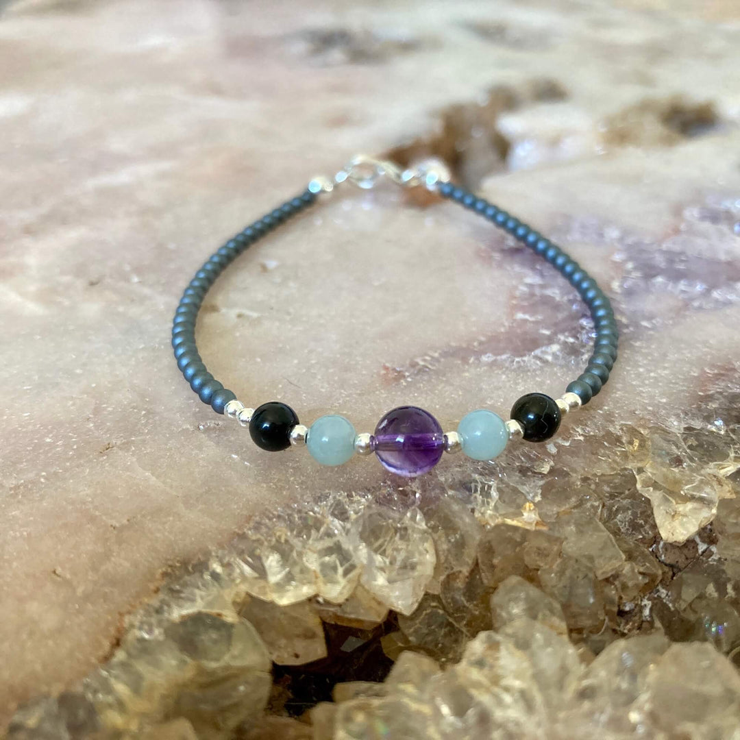 Ladies aquarius zodiac bracelet for healing
