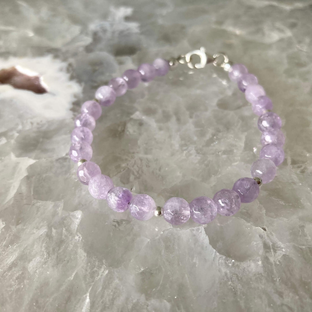 Lavender amethyst healing bracelet