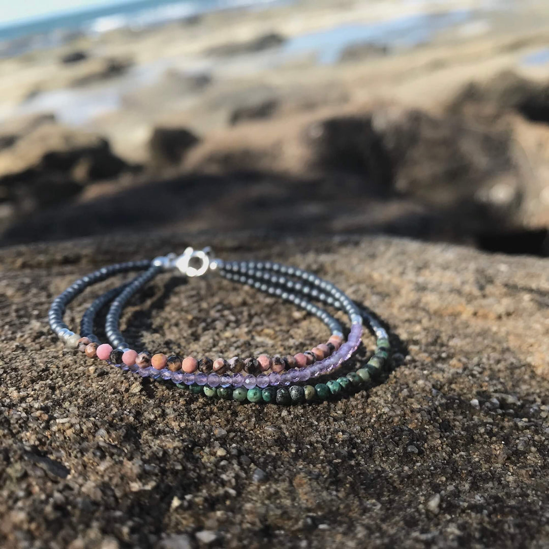 Ma'lama triple strand crystal bracelet