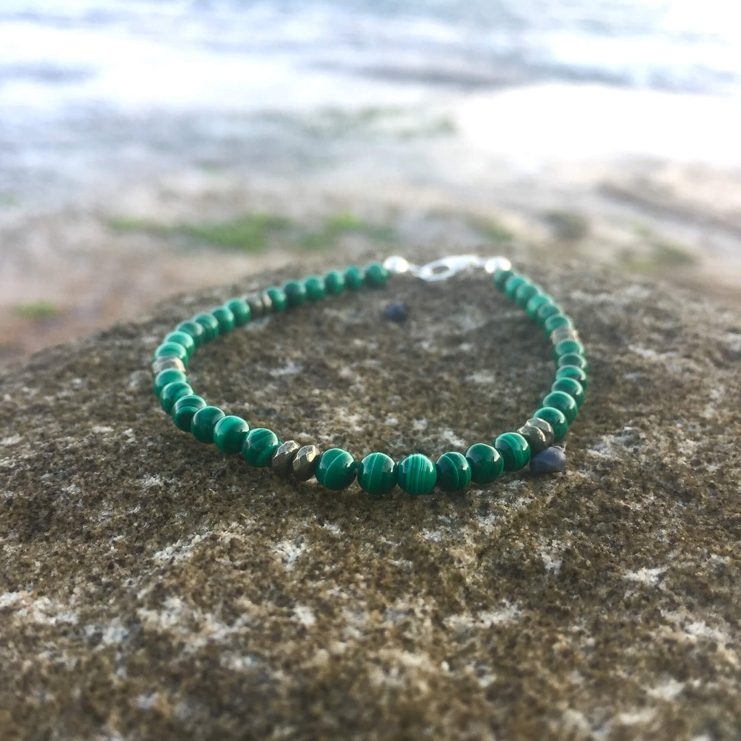 Malachite & Pyrite healing bracelet