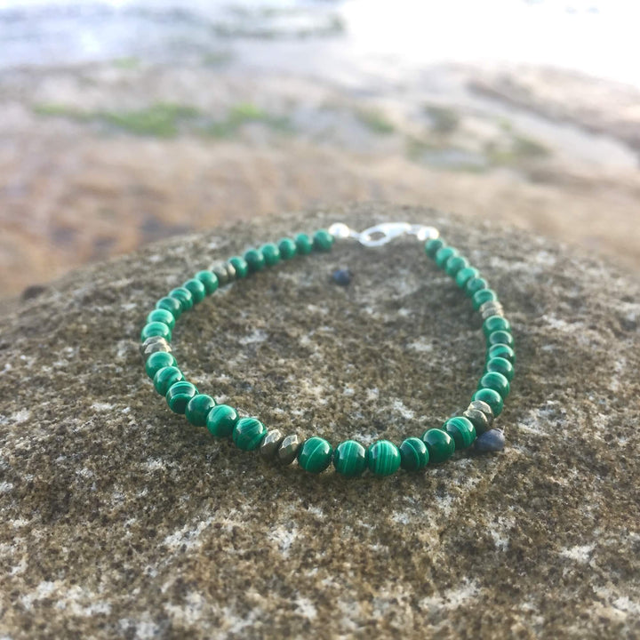 Malachite & Pyrite ladies bracelet