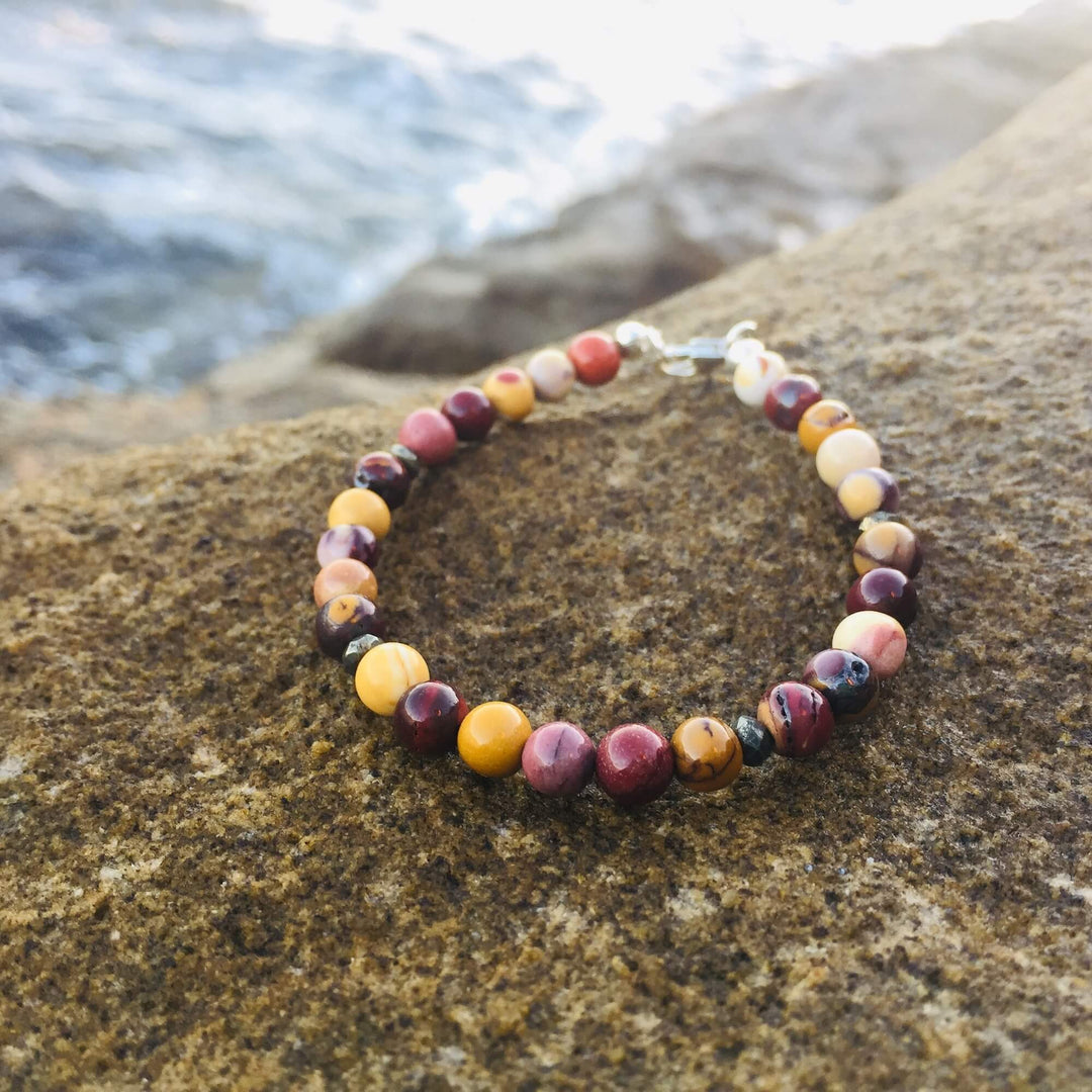 Mookaite & Pyrite Bracelet Handmade with Aloha by House of Aloha Central Coast NSW Australia
