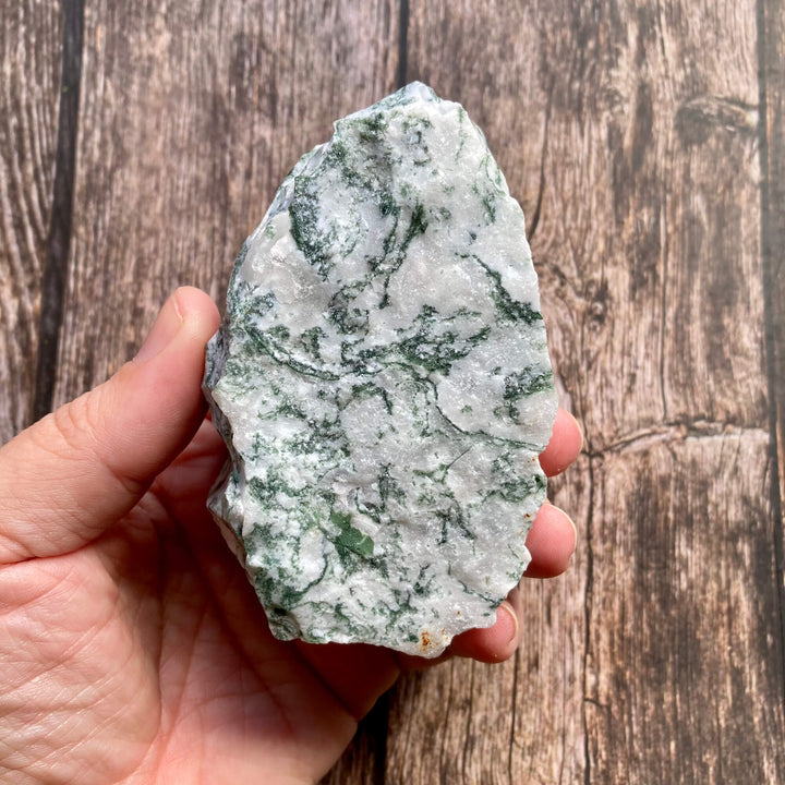 Moss Green Agate Rough Divert