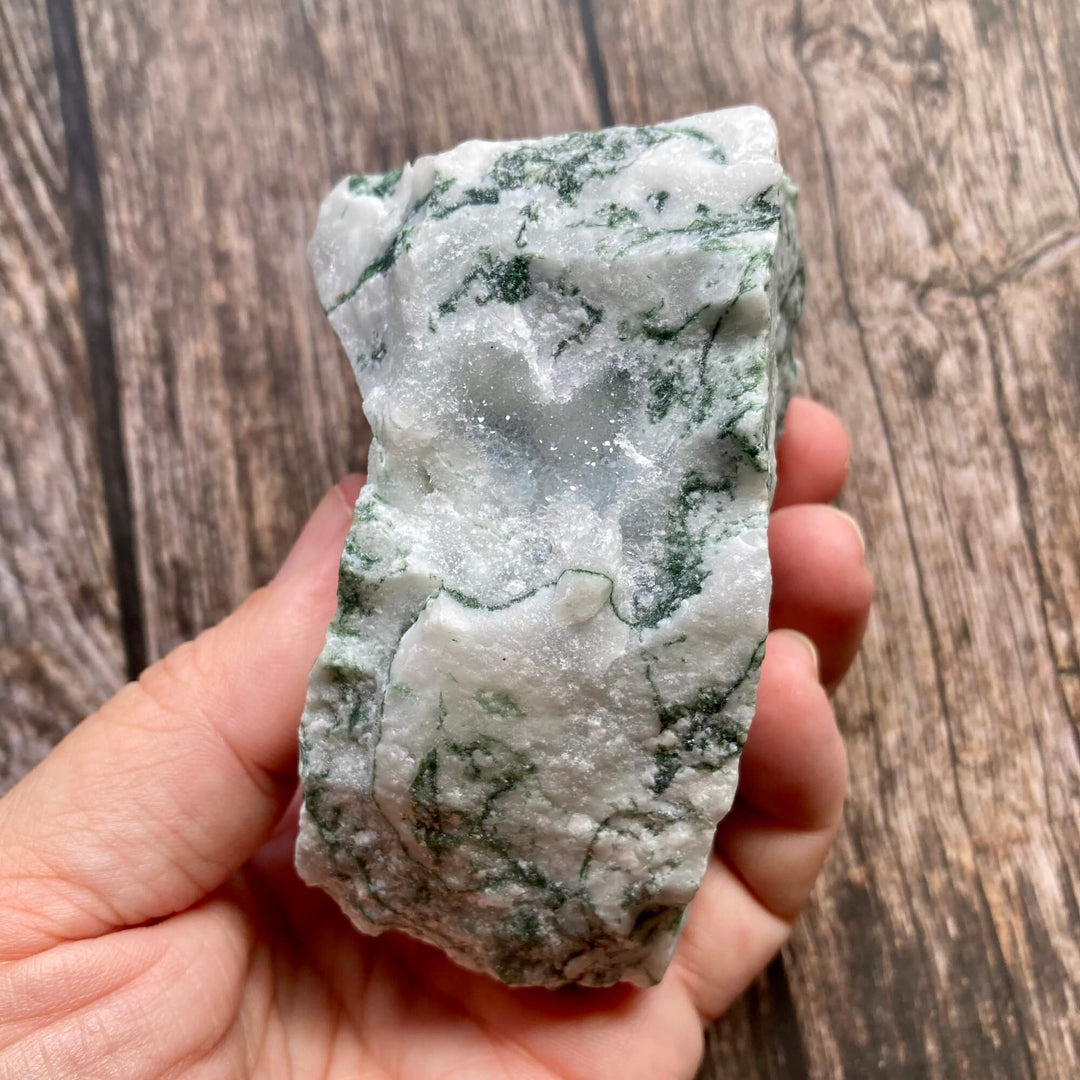 Moss Green Agate Rough Divert6
