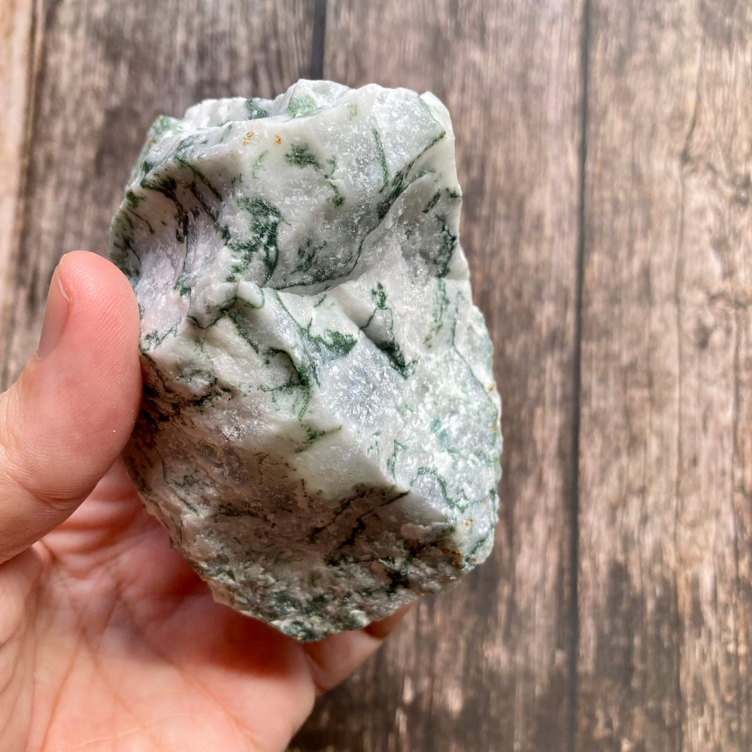 Moss Green Agate Rough Divert7