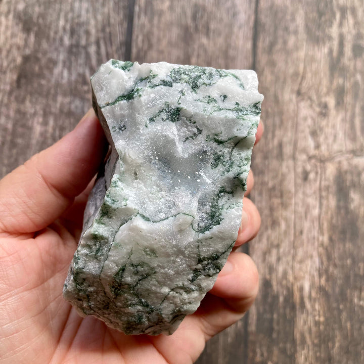 Moss Green Agate Rough Divert8
