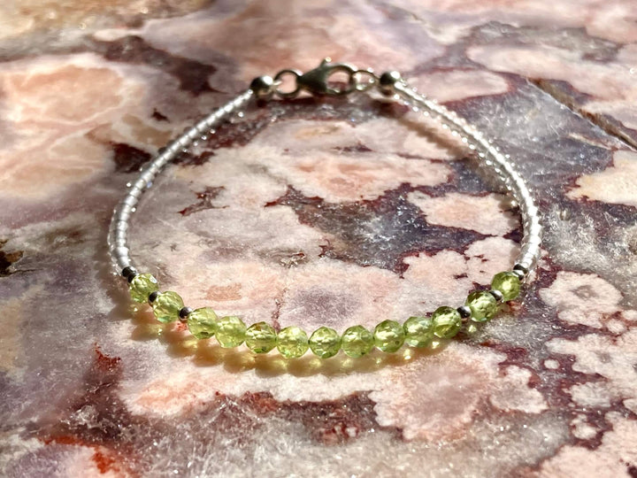 August birthstone healing bracelet