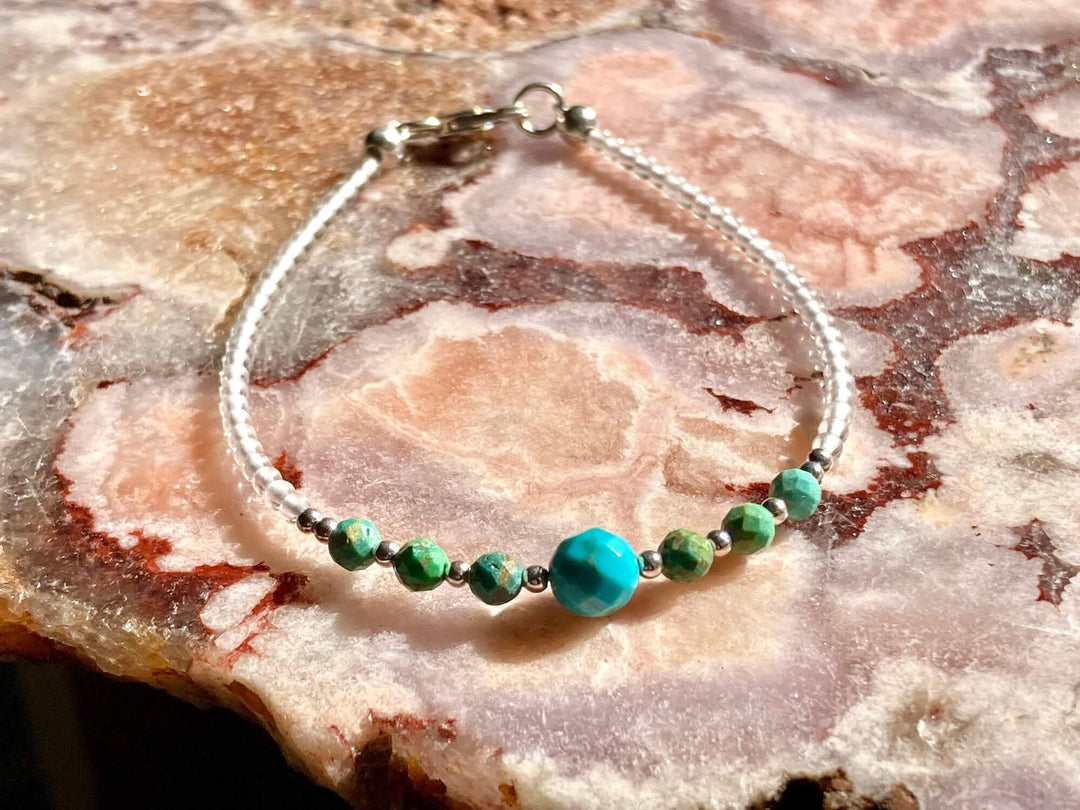 December birthstone turquoise healing bracelet