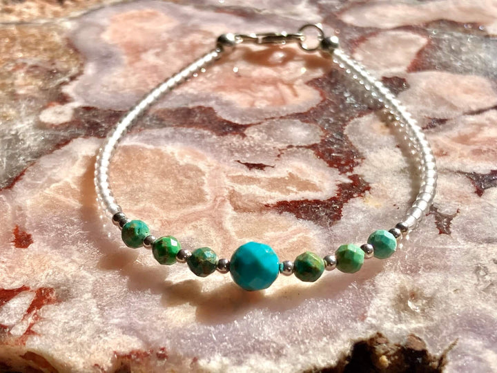 December birthstone turquoise healing bracelet