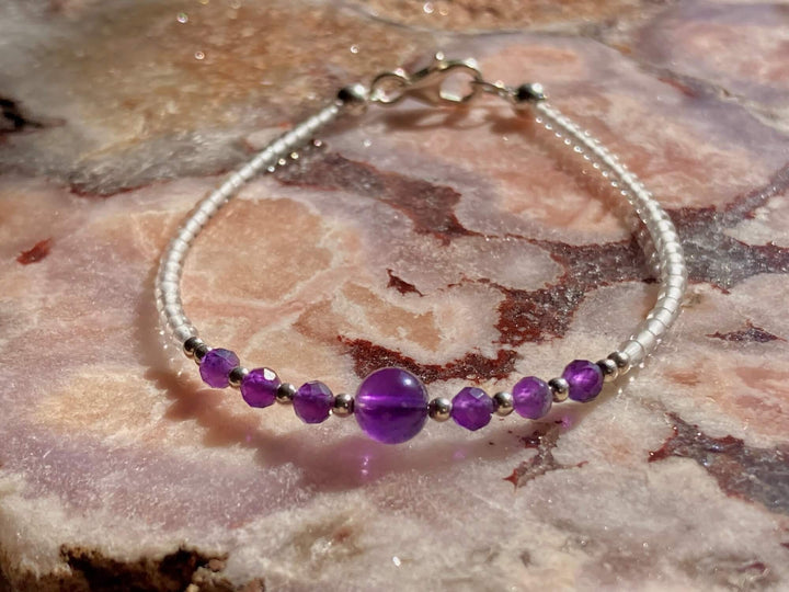 February birthstone Amethyst bracelet