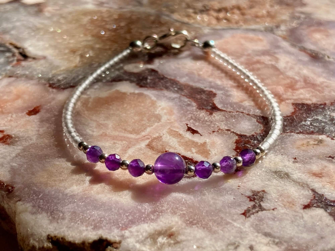 February birthstone bracelet