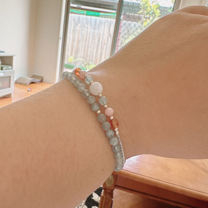 Fertility Bracelet worn by happy customer created by House of Aloha