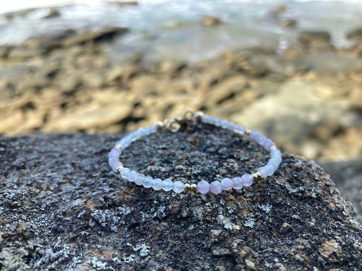 Moonstone & Kunzite Gold Bracelet