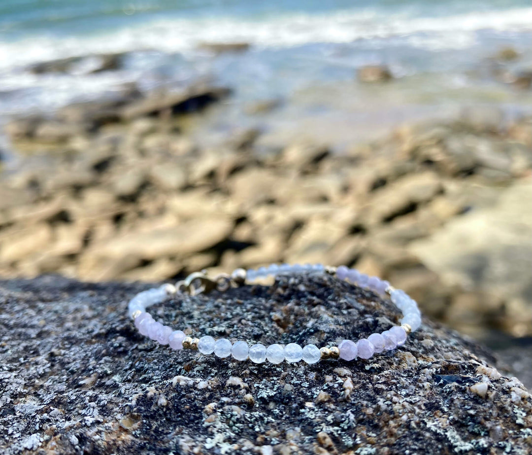 Moonstone & Kunzite Gold Bracelet