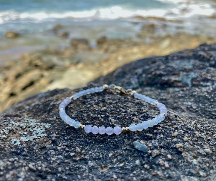 Moonstone & Kunzite Gold Bracelet