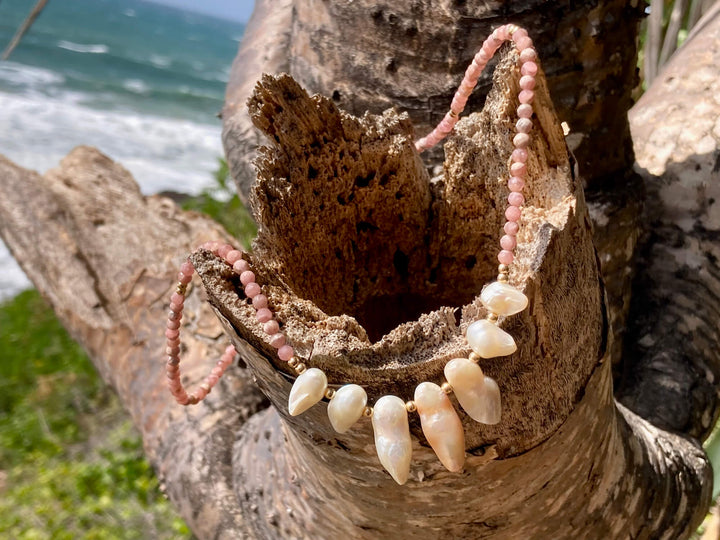 Golden Sunstone and Pearl Necklace