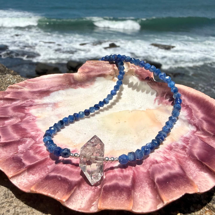 Kyanite and Herkimer Diamond One Of A Kind Necklace