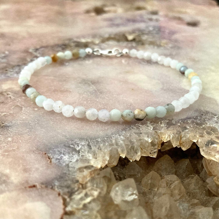 Amazonite & Moonstone Anklet