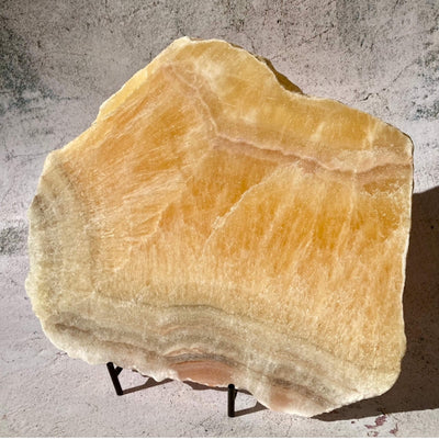 Orange Calcite Crystal Slab