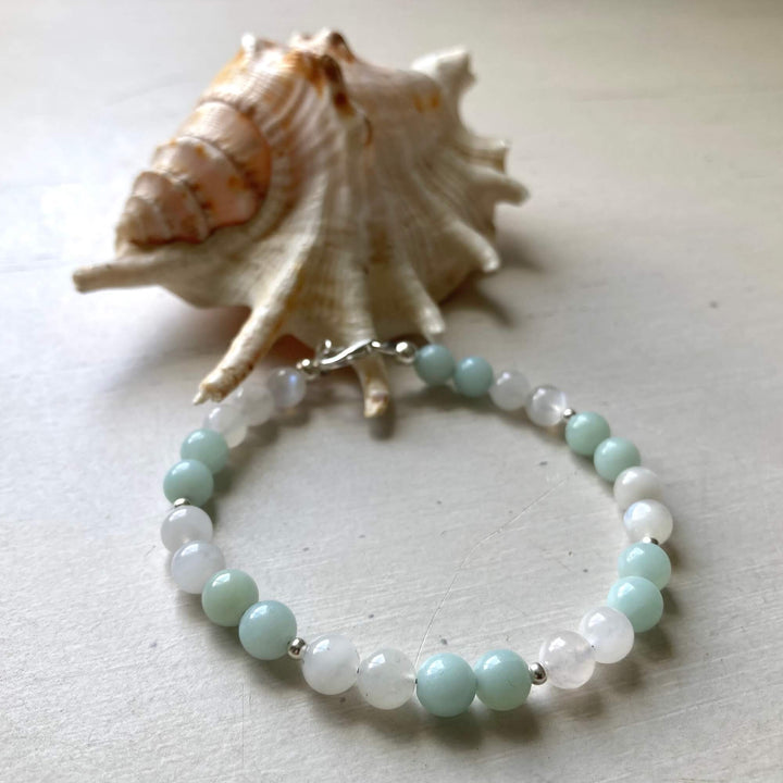 Amazonite & Moonstone Bracelet