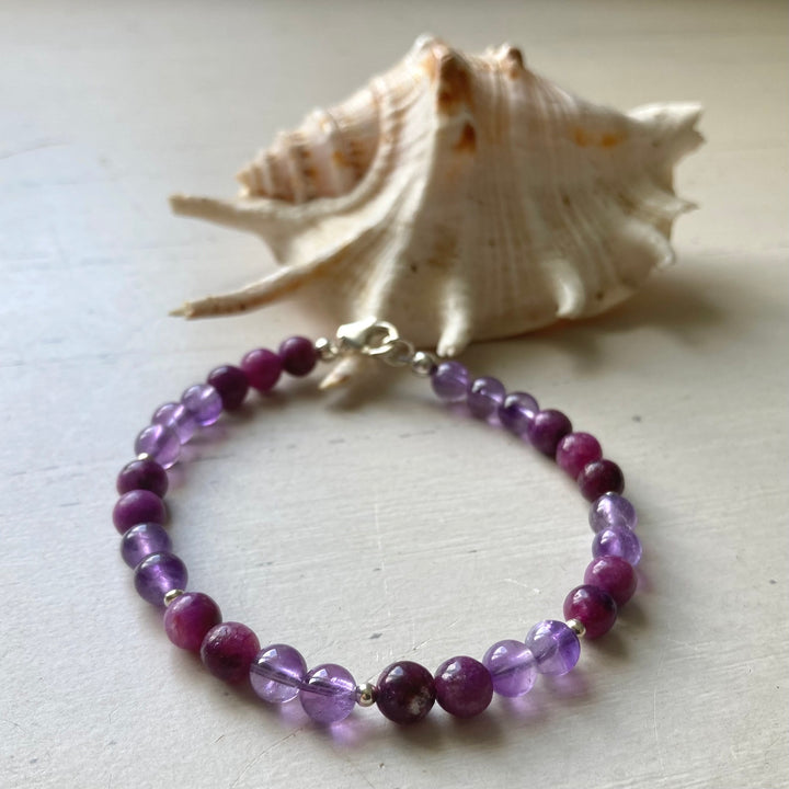 Amethyst & Lepidolite Bracelet