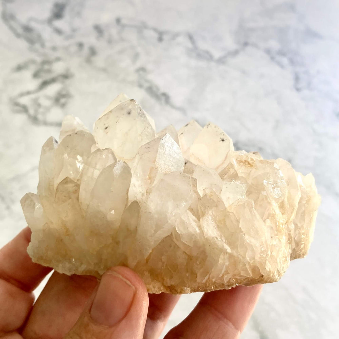 Star Hollandite Quartz Cluster