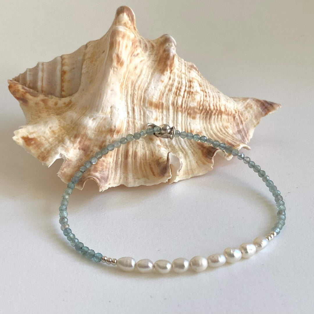 Apatite & Pearl Anklet (Limited Edition)