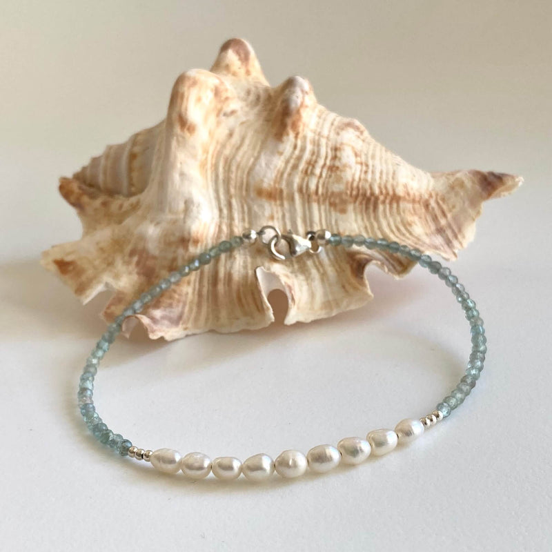 Apatite & Pearl Anklet (Limited Edition)