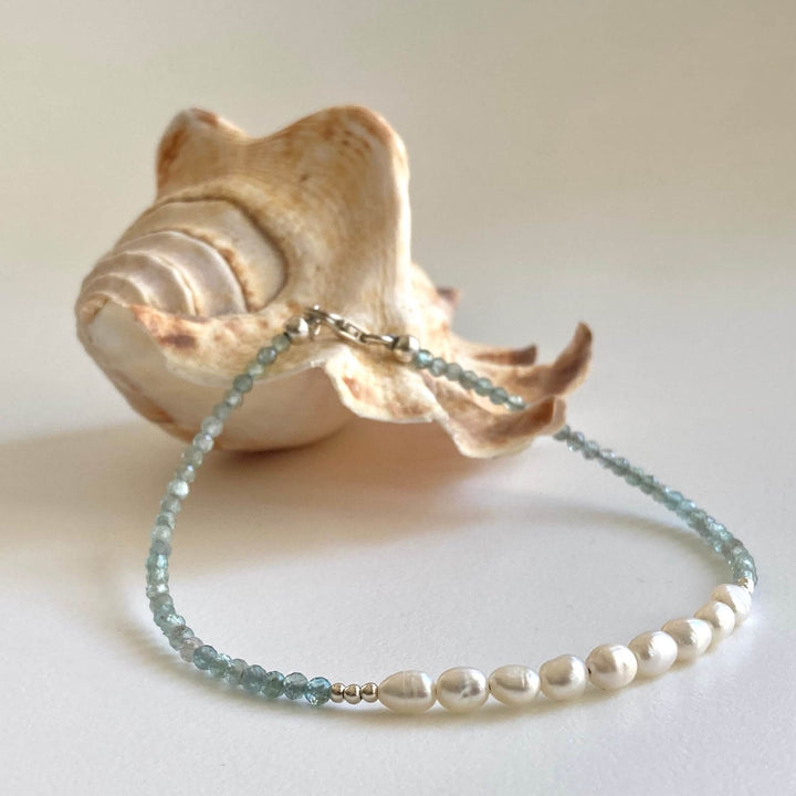 Apatite & Pearl Anklet (Limited Edition)