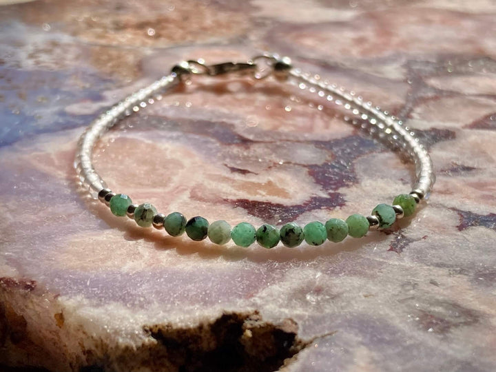 May Emerald birthstone bracelet