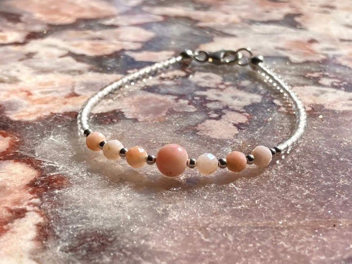 October birthstone healing crystal bracelet