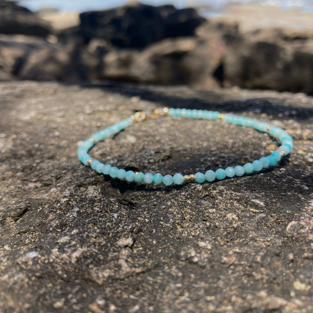 Amazonite Gold Anklet