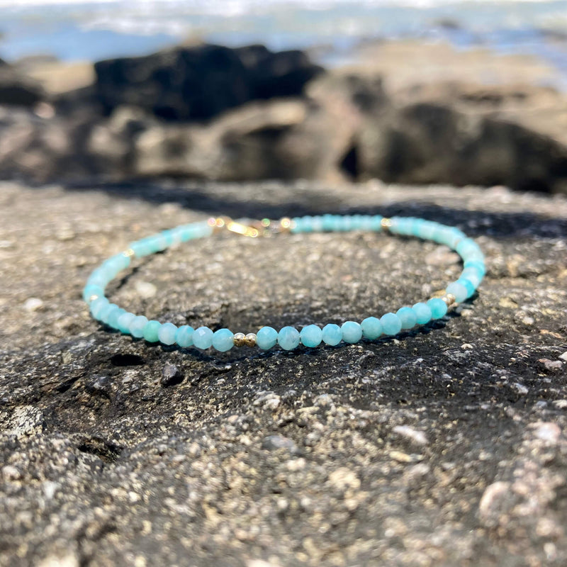 Amazonite Gold healing Anklet