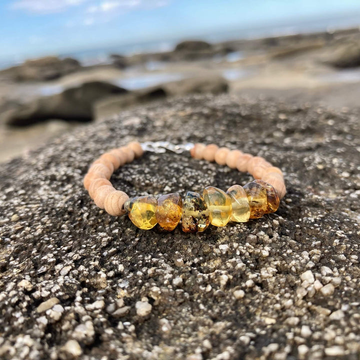 Amber & Natural Wood Unisex Bracelet7