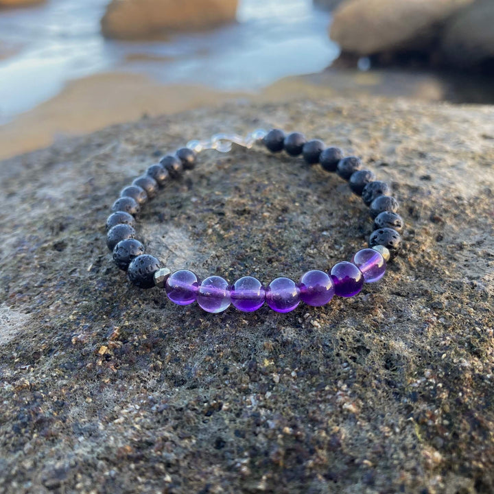 Amethyst Mens Bracelet For Empowerment