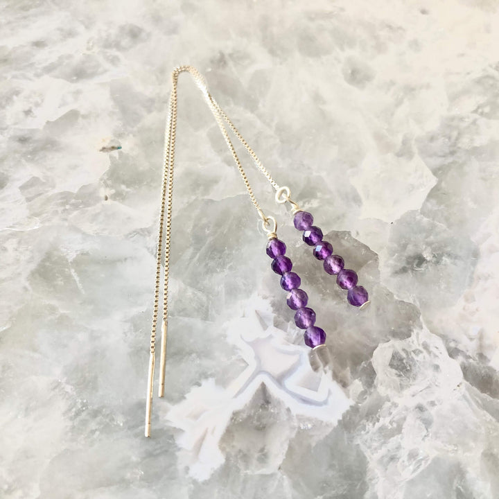 Amethyst Thread healing Earrings