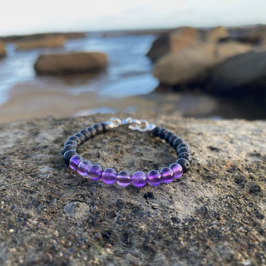 Amethyst boys bracelet